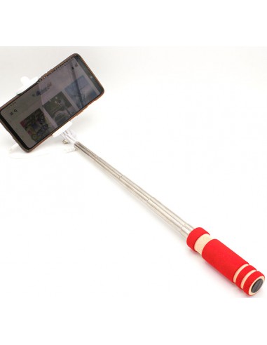 Mini Palo Selfie Rojo con Disparador Mini Palo Selfie Rojo con Disparador