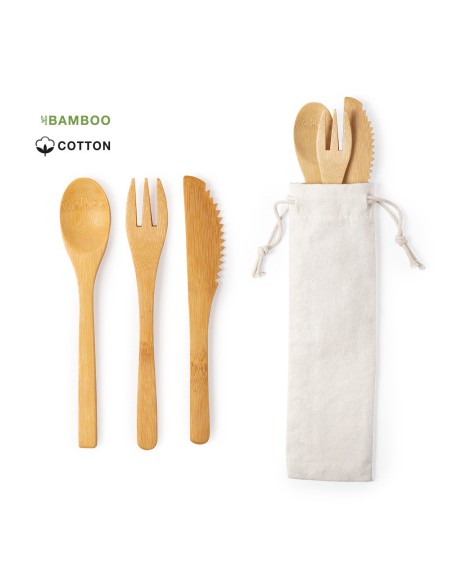 Set Cubiertos Bambú Plusin · Eco