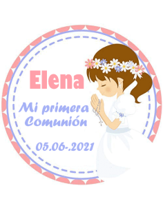 Etiqueta de Comunión - Niña...