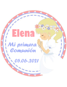 Etiqueta de Comunión - Niña...