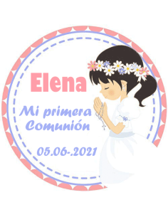 Etiqueta de Comunión - Niña...