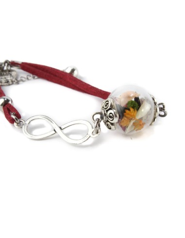 Pulsera flores preservadas