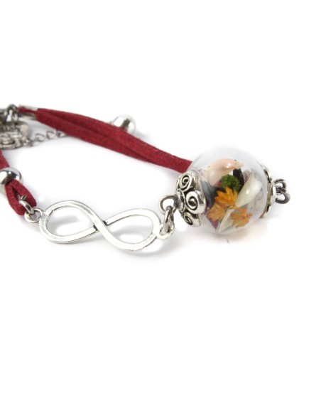 Pulsera flores preservadas