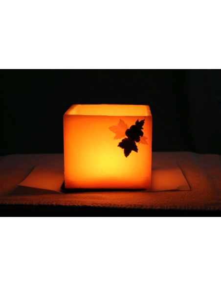 Fanal de Cera Cuadrado - Calabaza