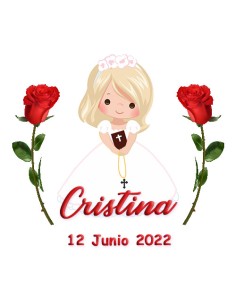 Etiqueta de Comunión - Niña...