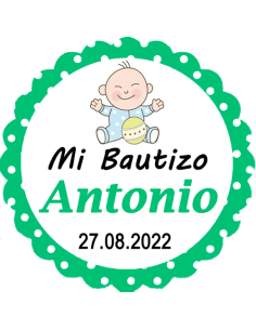 Etiqueta de Bautizo - Bebé...