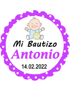 Etiqueta de Bautizo - Bebé...