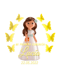 Etiqueta de Comunión - Niña...