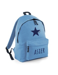 Mochila Junior Azul personalizada