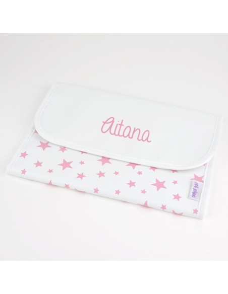 Portadocumentos para niña Estrellas Rosa Personalizado Portadocumentos para niña Estrellas Rosa Personalizado