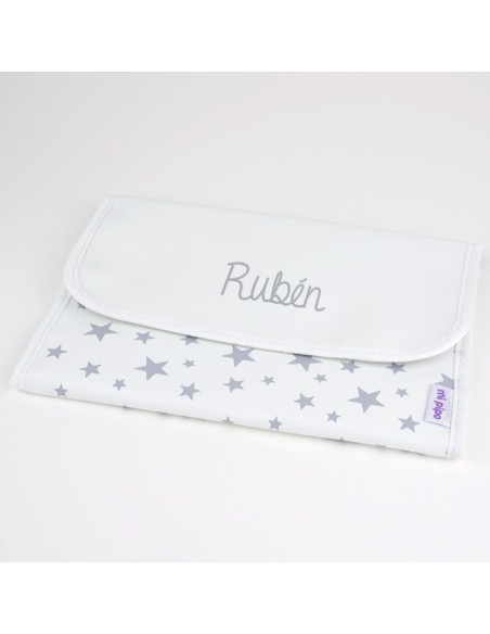 Portadocumentos para niños Estrellas Gris Personalizado Portadocumentos para niños Estrellas Gris Personalizado