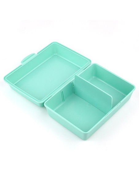 Pack Botella 600ml + Cajita Porta Alimentos Arcoíris Soft Menta personalizadas