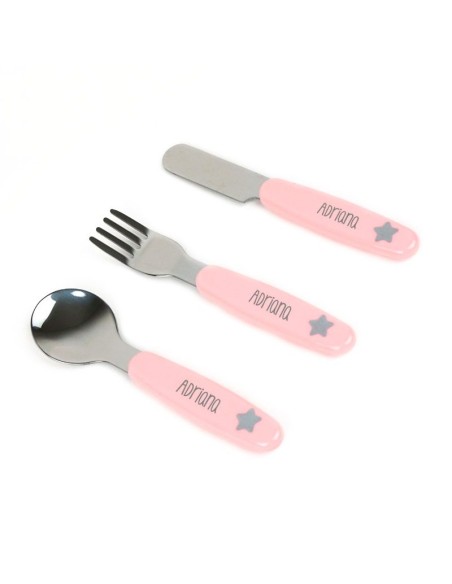 Cubiertos Acero Rosa Personalizados Cubiertos Acero Rosa Personalizados