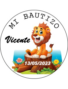Etiqueta de Bautizo - León