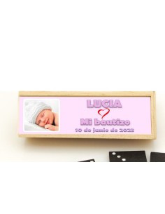 Dominó Personalizado Madera - Regalo Bautizo 2