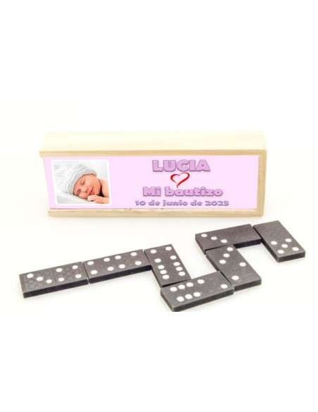 Dominó Personalizado Madera - Regalo Bautizo Dominó Personalizado Madera - Regalo Bautizo