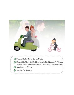 Figura Tarta de Boda - Moto 2