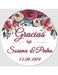 Etiqueta de Boda - Flores 2