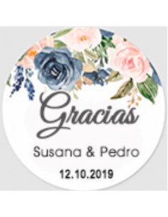 Etiqueta de Boda - Flores 3
