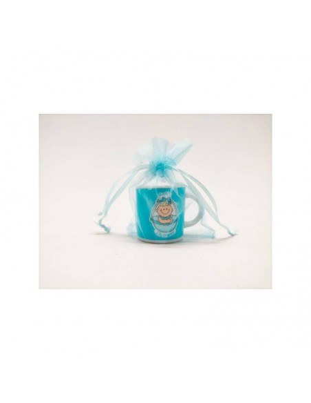 Taza de Niño para Bautizo en Bolsa de Organza