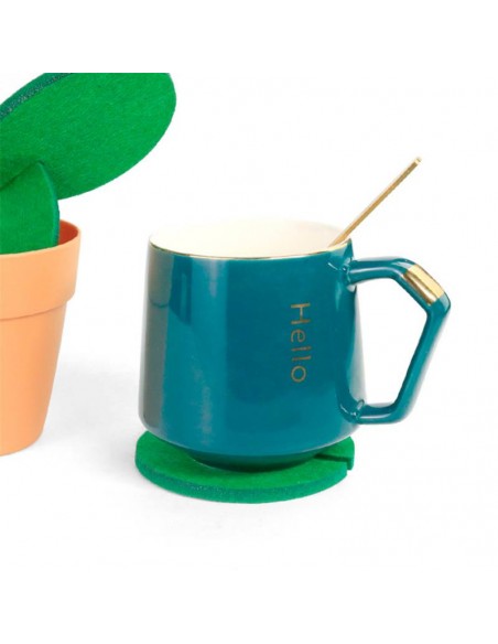 Set de 6 Posavasos de Fieltro Cactus