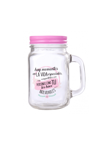 Jarra de Cristal "Momentos Especiales" - Rosa