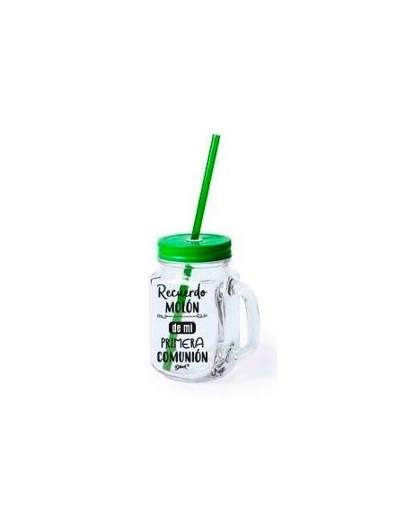 Jarra de Cristal "Recuerdo Molón" - Verde Claro